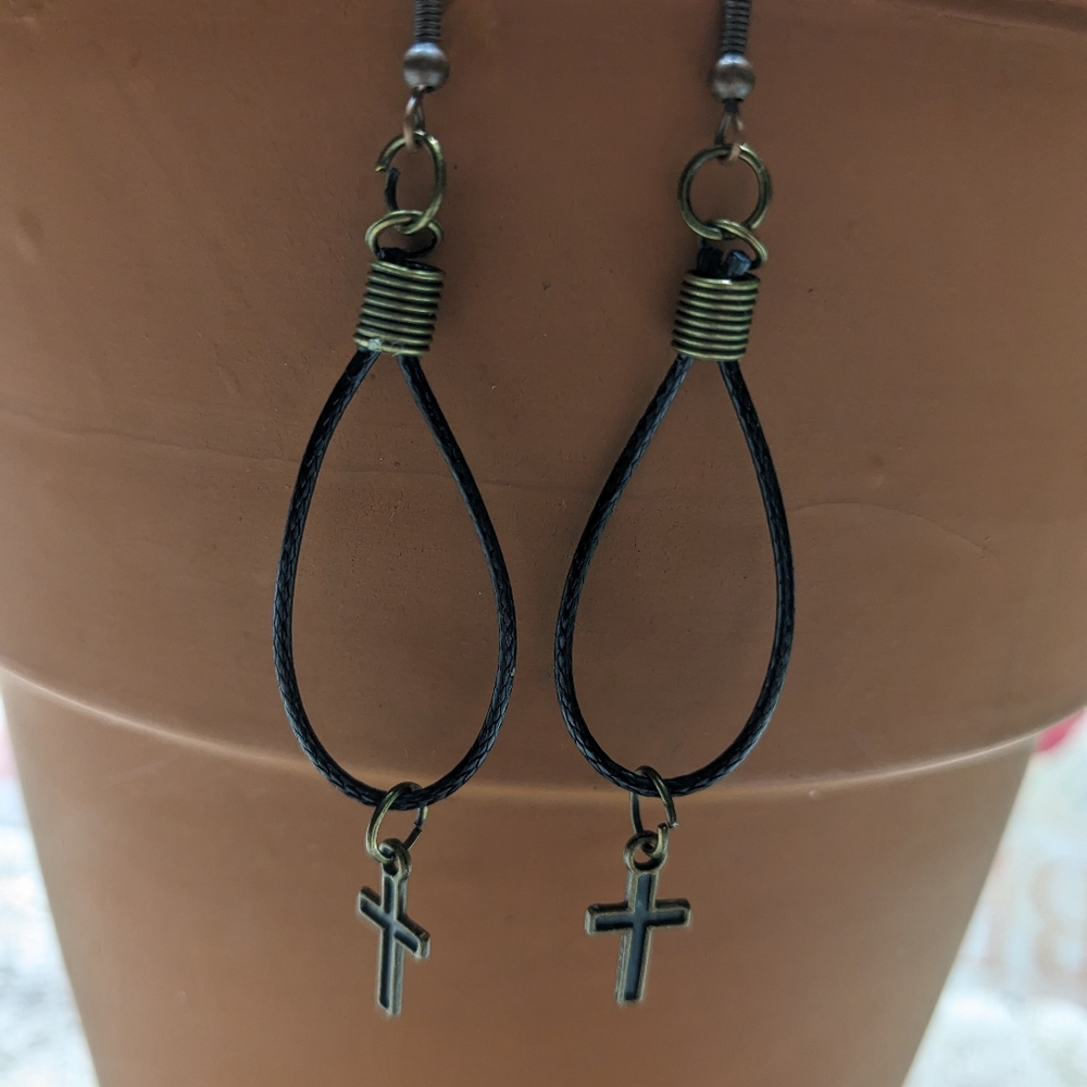 Dangle Cross earrings